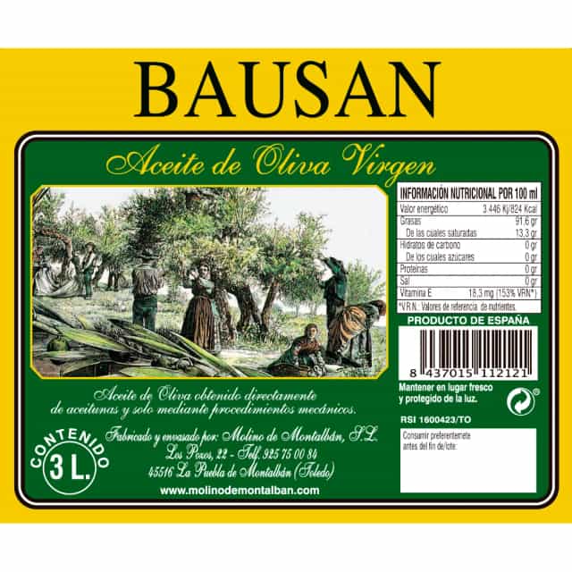 VIRGEN BAUSAN TRADICIONAL - 3L NUEVA COSECHA